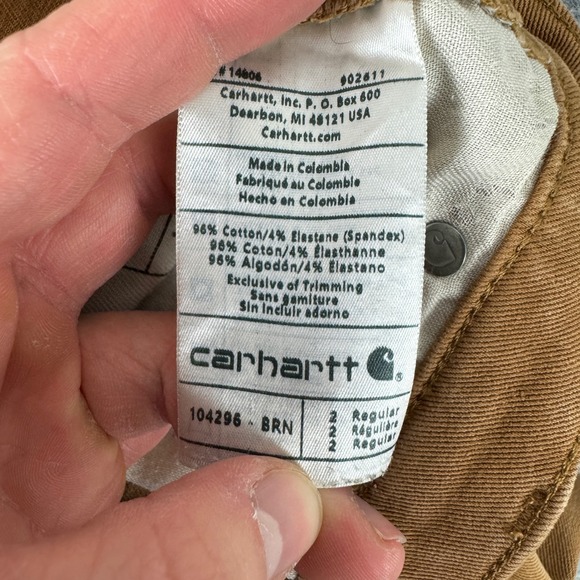 Carhartt 104296 Rugged Flex Relaxed Fit Double Front Work Pant Womens 2 Reg - Picture 10 of 16